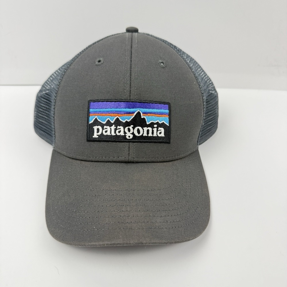 Patagonia Hat Fitz Roy Mountain Trucker Gray Mesh Snapback Cap Outdoor Hiking